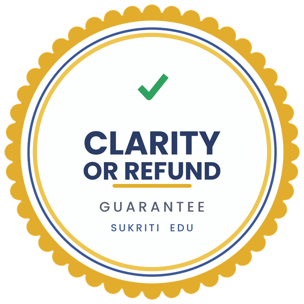 Clarity or refund guarantee seal